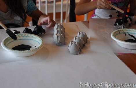 pintar los murciélagos de halloween