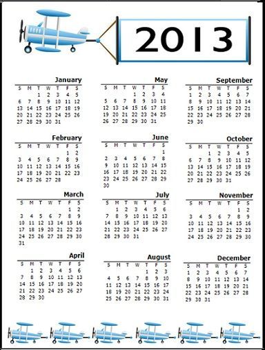calendario 2013
