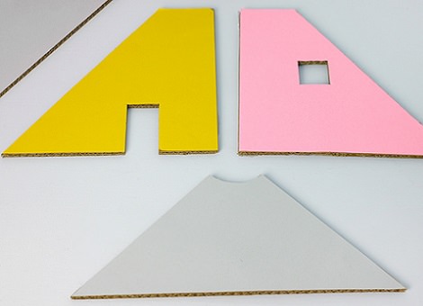 casita de muñecas de cartón paredes