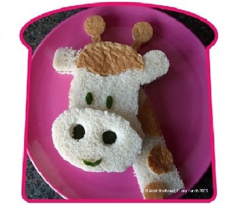 sandwich con forma de jirafa